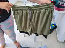 Pantalones cortos de doble capa 2 en 1, con bolsillo incorporado en la capa interior, deportivos para correr, gimnasio, la playa, de secado rápido, para hombres