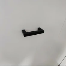Manijas de armario cuadradas de acero inoxidable, tiradores de cajón de armario, puerta de baño, tirador para muebles de cocina, color negro, 3-15 pulgadas