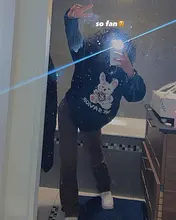 Otoño Invierno Harajuku conejo tejer suéter de manga larga Casual mujeres marea impreso suéter suelto jersey para el novio gótico punk