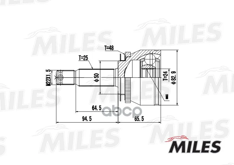 Шрус Kia Rio 1.5 05- Нар.(Abs) Miles Ga20189 Miles арт. GA20189