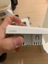 Aqara-Interruptor de luz inteligente para el hogar, switch de triple botón con control remoto inalambrico, clave, cable de fuego neutro y conectividad ZiGBee con aplicación Smart home para Mijia