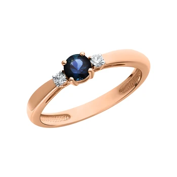 

Gold ring with sapphires and diamonds sunlight sample 585