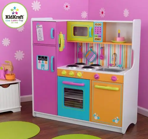KIDKRAFT Игрушечная кухня "Делюкс" деревянная игрушка кухонные, игрушечная кухня игрушки для девочек, подарки детям, развивалка