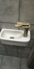 Sink-Faucets Bathroom-Basin Waterfall Bronze Antique Crane Deck Mounted Cold-Tap Chrome