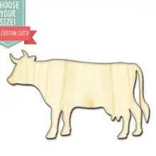 10 шт. вырезанные коровы-на заказ Выберите свой размер-лазерная резка Деревянные Художественные товары для рукоделия Настенный декор свадебный детский DCS0230