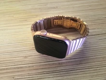 Correa de acero inoxidable para Apple Watch, banda de 44mm y 40mm para iWatch de 42mm/38mm, pulsera de Metal de mariposa para Apple watch serie 5 4 3 se 6