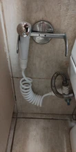 Handheld Toilet Bidet-Sprayer-Set Switch Cleaning-Tool Retractable Spring-Hose-Adapter