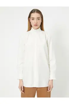 

Koton High Collar Long-Sleeve Shirt