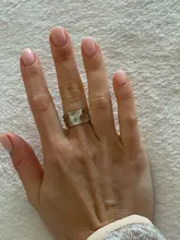 XIYANIKE de Plata de Ley 925 abierto de oro anillos para las mujeres Irregular calado geométrico de la fiesta de cumpleaños de accesorios, regalos, joyería