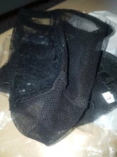 Gorro para hacer pelucas con correa ajustable en la parte trasera, gorro tejido, casquillo de peluca sin pegamento, malla para el pelo de buena calidad, color negro