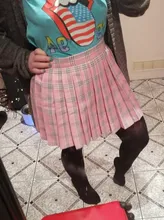 Falda de cintura alta de estilo universitario para niñas, falda escocesa plisada, uniforme escolar