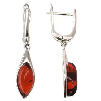 

Earrings silver Amber natural балтийский 925 AG Silver Sterling российское earrings set fashion 147