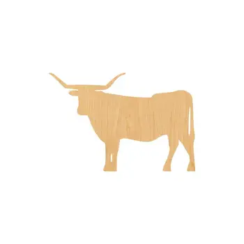 

Steer Laser Cut Out Wood Shape Craft Supply - Unfinished