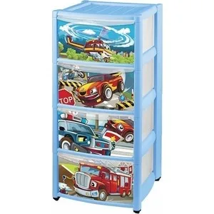 

Chest of drawers for children on wheels with drawers with applique 4 drawers (431303702)