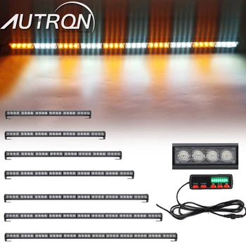 

31" 39" 48" LED Emergency Warning Traffic Advisor Safety Signal Directional Strobe Light Bar Amber White For Tow Truck Wrecker