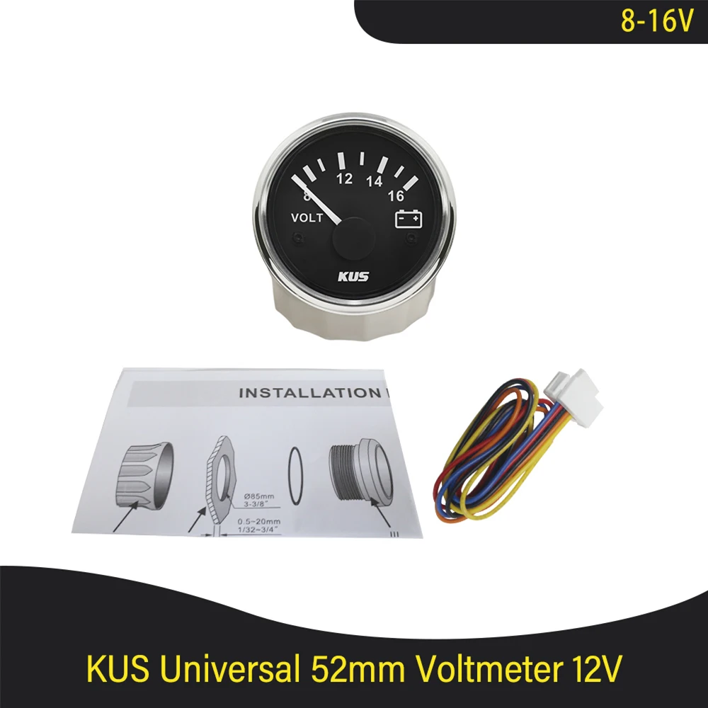 Multimetre Voltmètre Universel De Voiture 12V 52mm - 2in Jauge De
