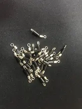 Lote de 30 unids/lote de anillos giratorios sólidos, Conector de pesca, ganchos de pesca para barco oceánico, Conector de enlace rápido