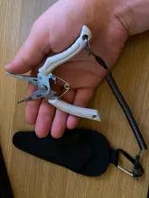 LINNHUE de acero inoxidable pinza de pesca multifunción cortador de cables, Extractor de ganchos de pesca agarre Alicates con anillas abiertas pesca