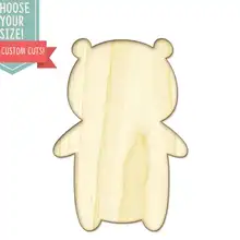 10 pBear деревянные вырезанные-на заказ Выберите свой размер-лазерная резка Деревянные Художественные товары для рукоделия Настенный декор свадебный детский DCS0025