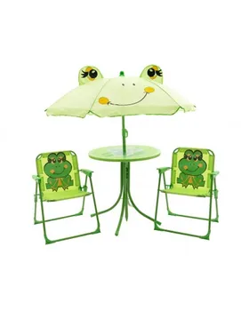 

Child set table and two chairs model frog
