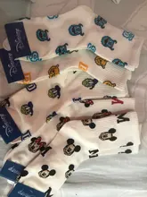 Disney Girl-Calcetines de algodón con dibujos de animales para mujer, medias divertidas de tubo para adultos