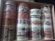 20 Pcs conjunto de cintas Washi pegatinas con diseño del océano Scrapbooking Retro protectora lavado cintas flor Washitape Fita Adesiva Adhesiva Decorativa