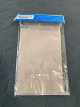 ORICO-Bolsa de terciopelo para almacenamiento de teléfono, Cargador USB, Cable USB, Banco de energía, teléfono y más Color gris