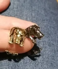 Anillos ajustables Kinitial para mujer, 1 Uds., color bronce antiguo, negro, cachorro de perro salchicha, Animal, 3D