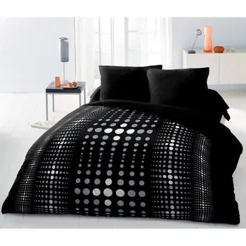 

STEEVY duvet cover microfiber 220x240cm and 2 pillowcases 63x63cm Black