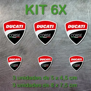 

6x PEGATINAS DUCATI CORSE STICKERS MOTOGP AUFKLEBER DECAL MOTO PACK KIT VINILOS