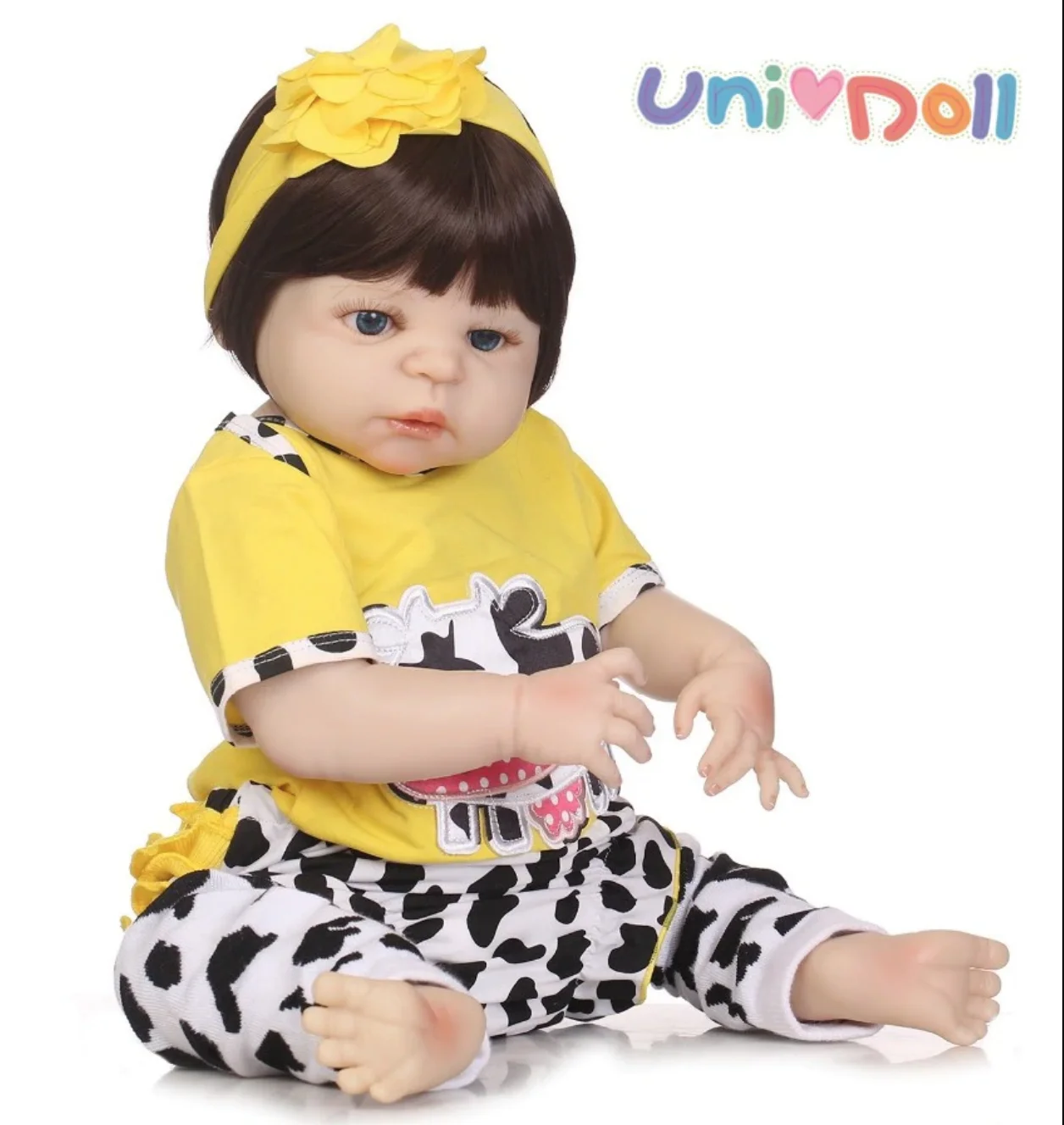 Unidoll baby reborn 22in vynil Реалистичная кукла reborn реалистичные детские вечерние летние bebe reborn vinil силиконовые