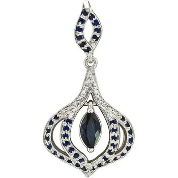 

Esthete pendant with diamonds, White Gold sapphires