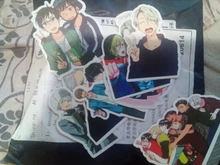 ¡10/30/50 unids/pack anime japonés YURI! Pegatinas de hielo en escamas para coches, motocicletas, juguetes para niños, equipaje, Skateboards, ordenador