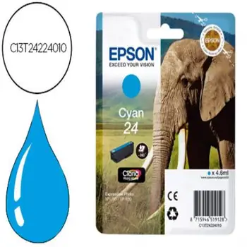 

Ink-jet epson 24xp 750 / 850 cyan-240 pag- 78036-C13T24224012