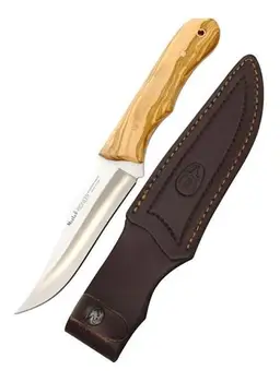 

Tooth knife PIONEER-14.OL 14 cm MoVa steel sheet and olive wood handle.