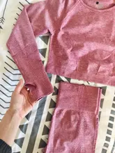 Yoga-Set Workout-Clothes Seamless Leggings Fitness-Crop-Top Sport-Suit Vital Gym Long-Sleeve