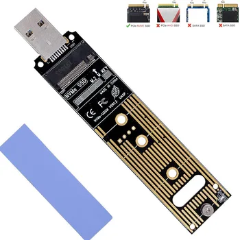 

M.2 ngff M Key NVMe USB 3.1 Type A SSD adapter Card by PCI e Based Hard Drive Converter Reader as Portable SSD 10 Gbps