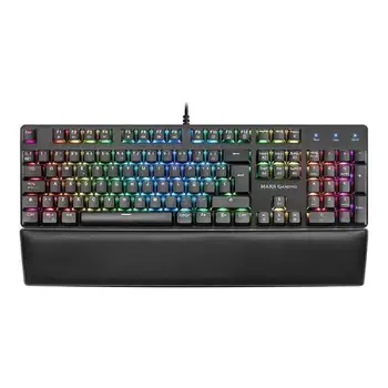 

Teclado mecánico inglés mars gaming mk5rus - switches mecánicos outemu sq rojo - iluminación full rgb - reposamuñecas -