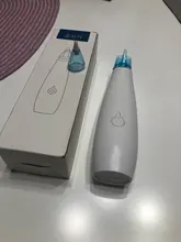 Aspirador Nasal de bebé seguro y eléctrico, limpiador de nariz higiénico, succionador de muselina de silicona para recién nacido, niño pequeño, Chico, 2 ajustes