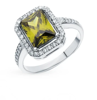 

Silver ring with cubic zirconia sunlight sample 925
