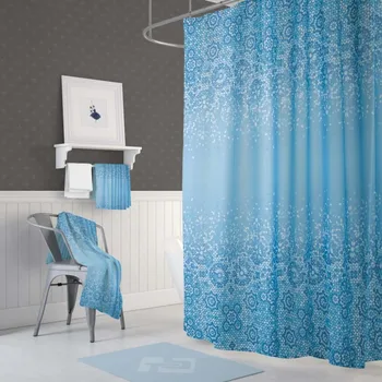 

Zethome 6303 Shower Curtain 180 x 200 cm Modern Design Polyester Fabric Waterproof Washable Mould (71" x 78")