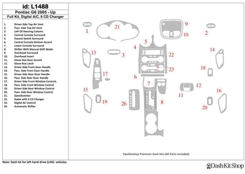 

Interior lining for Pontiac G6 2005-UP. Set L1488.