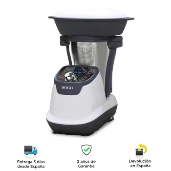 

Multifunction Kitchen Robot, 800W, 6 speed, temperature control, LED display, timer, accessories