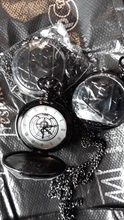 Fullmetal Alchemist-reloj de bolsillo Vintage, grabado de Anime, Fob, relojes con cadena colgante, esfera de Número Romano de cuarzo, negro, venta al por mayor