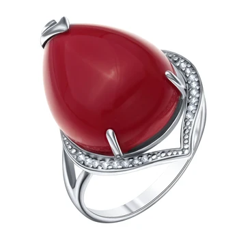 

Silver ring with coral Sint.
