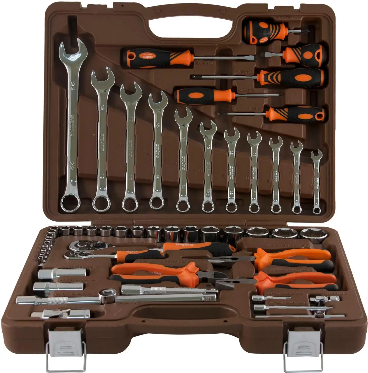Универсальный набор инструмента Ombra OMT55S, 1/4", 1/2"DR, 55 предметов