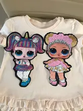 LOL surprise-pegatinas de ropa de muñecas para niñas, parche decorativo bordado para fiesta de cumpleaños