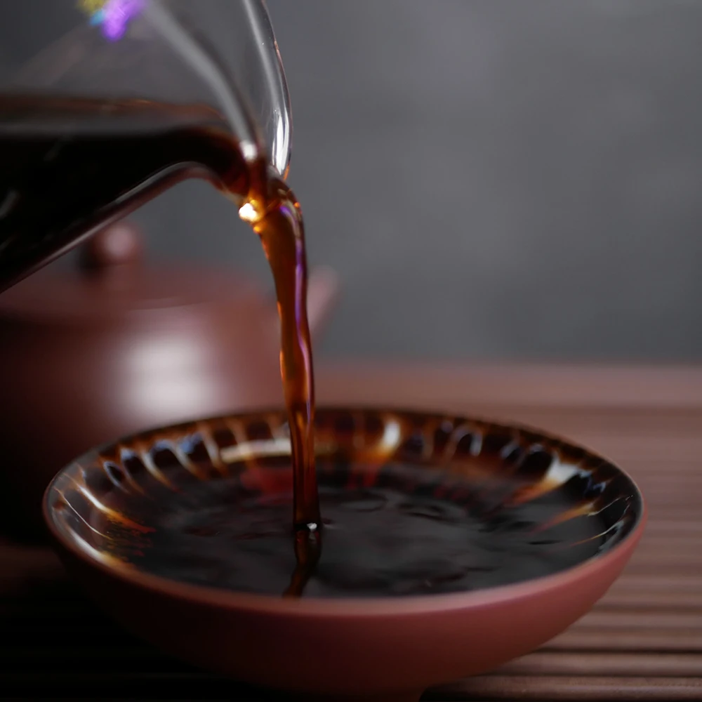 Chinese Shu Puer tea with hieroglyphic 