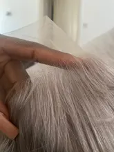 Brasileño 13x4 frente de encaje pelucas de cabello humano recto Grey peluca con malla frontal Pre arrancado largo gris plata pulgadas Remy pelucas de cabello 150%