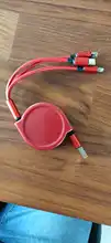 120cm 3 In 1 USB Charge Cable for iPhone 12 Micro USB Type C Cable Retractable Portable